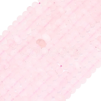 Natural Rose Quartz Beads Strands G-P575-A09-8x5mm-1