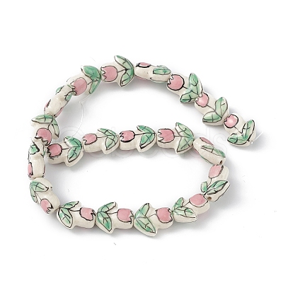 Handmade Porcelain Beads Strands PORC-F008-01-1