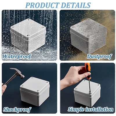 Outdoor Waterproof ABS Plastic Cable Boxes CON-WH0089-232B-1
