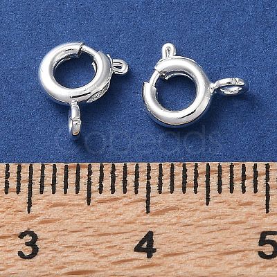 Rack Plating Brass Spring Ring Clasps KK-F090-22S-1