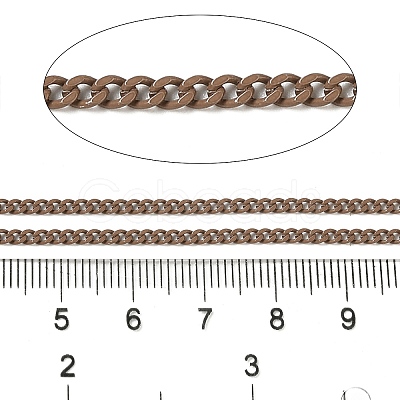 Spray Painted 304 Stainless Steel Curb Chains STAS-B067-05A-03-1