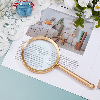 1Pc Aluminum Magnifying Glass AJEW-BC0009-13G-1