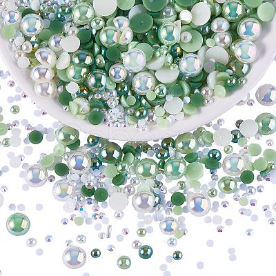 60g Resin patch multi size mixed pearl patch DIY jewelry accessories(2 bags) JX586F-1