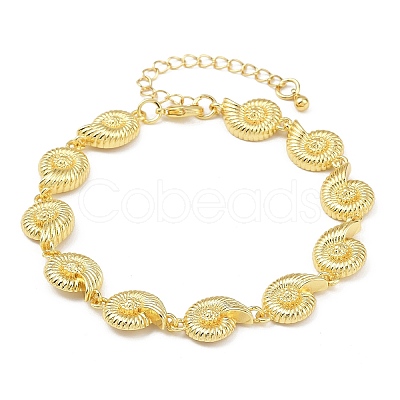 Brass Link Chain Bracelets for Women BJEW-A090-06C-G-1
