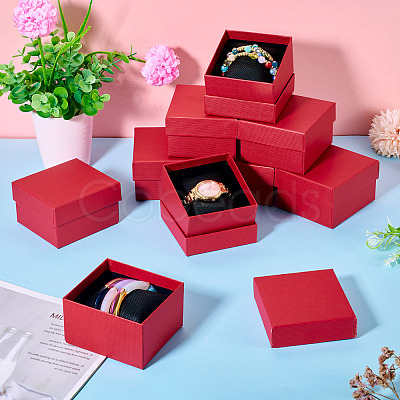 Square Paper Jewelry Bracelet Gift Boxes CON-TAC0010-91A-1