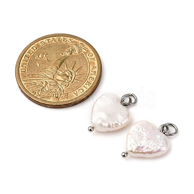 Natural Keshi Pearl Pendants PALLOY-JF04207-02-1