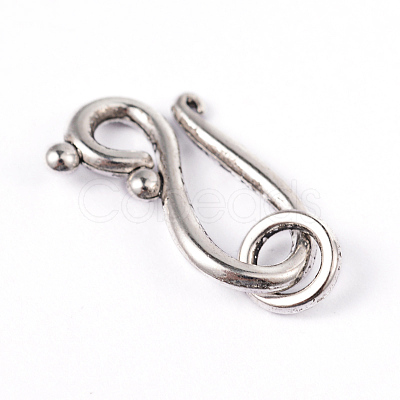 Tibetan Style Alloy Hook and Eye Clasps PALLOY-E436-56AS-NR-1