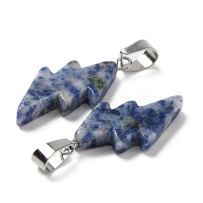 Natural Blue Spot Jasper Pendants G-C057-01P-03-1