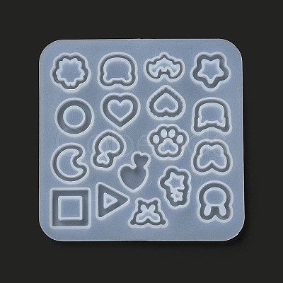 DIY Star/Heart/Flower/Rabbit Shaker Filler Silhouette Silicone Quicksand Molds DIY-G079-03A-1