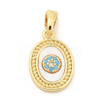 Brass Micro Pave Cubic Zirconia Pendents KK-M303-01G-06-1