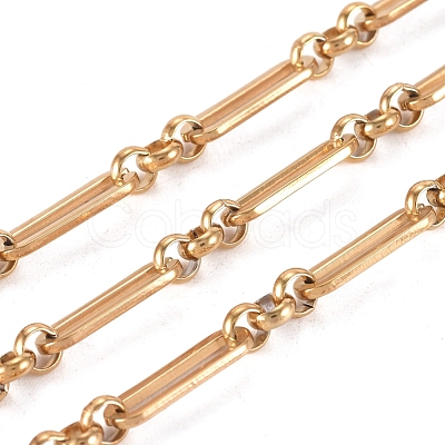 Ion Plating(IP) 304 Stainless Steel Figaro Chains CHS-L022-04G-1