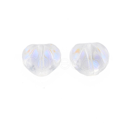 Electroplate Transparent Glass Beads GLAA-T022-24-B01-1