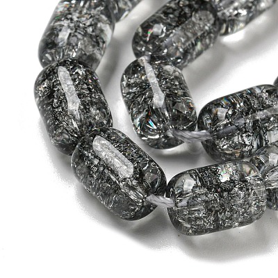 Transparent Crackle Glass Beads Strands GLAA-NH0001-04D-1