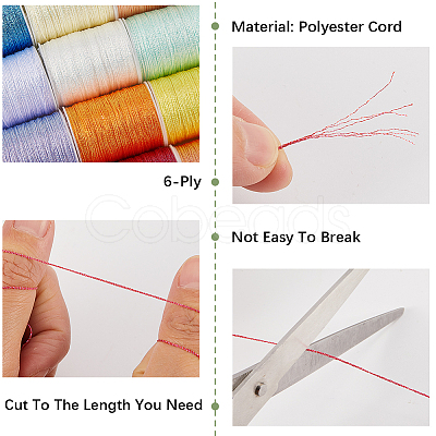 12 Rolls 12 Colors Metallic Sewing Thread OCOR-CY0002-02B-1