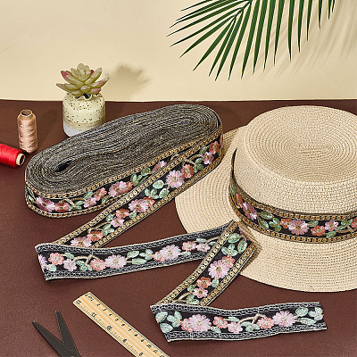 Ethnic Polyester Ribbon OCOR-WH0109-038B-1