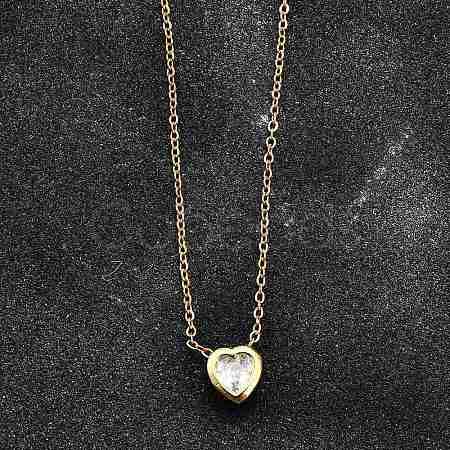 304 Stainless Steel Pendant Necklaces X-NJEW-O108-14G-1