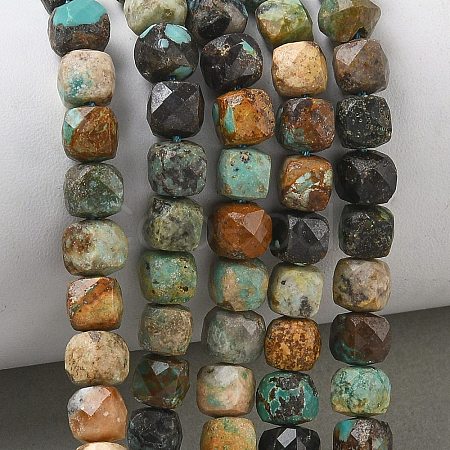 Natural Turquoise Beads Strands G-L651-D02-6x6mm-1