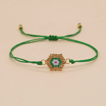 Bohemian Style Glass Seed Beaded Link Bracelets PL8601-5-1