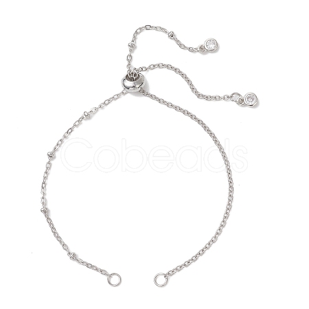 304 Stainless Steel Cable Chain Satellite Chain Slider Bracelet Making AJEW-JB01502-02-1