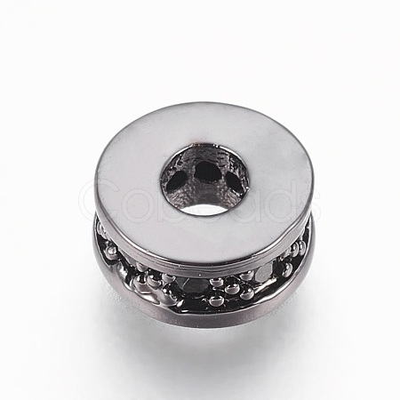 Brass Micro Pave Cubic Zirconia Beads ZIRC-F088-037B-1