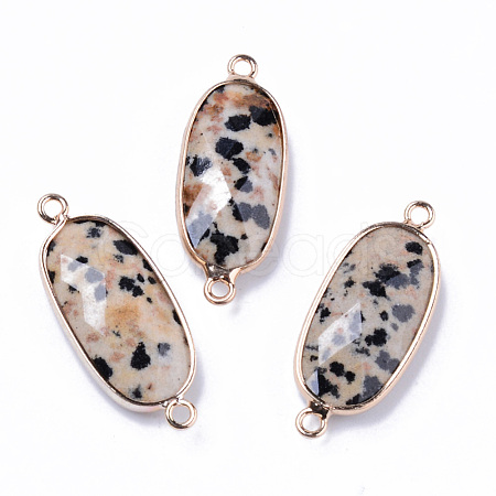 Natural Dalmatian Jasper Links Connectors G-R472-03F-1