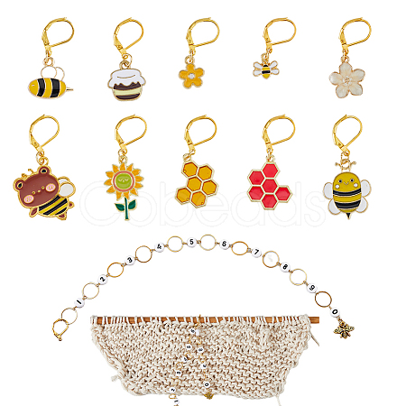 DIY Bees Theme Knitting Tool Sets HJEW-HS00019-1