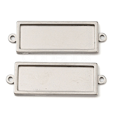Non-Tarnish 201 Stainless Steel Cabochon Connector Settings STAS-F296-07P-1
