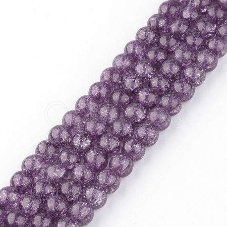 Synthetic Crackle Quartz Beads Strands X-GLAA-S134-8mm-16-1