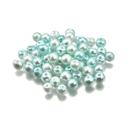 Baking Paint Pearlized Glass Pearl Round Beads HY-XCP0001-25C-1