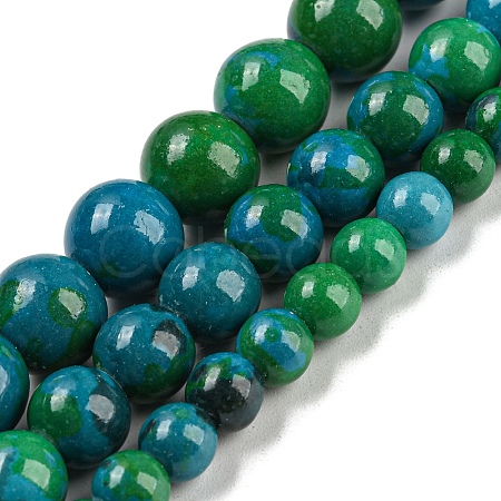 Synthetic Chrysocolla Beads Strands G-L529-B01-6mm-1