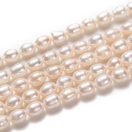 Natural Cultured Freshwater Pearl Beads Strands PEAR-L033-66-01-1