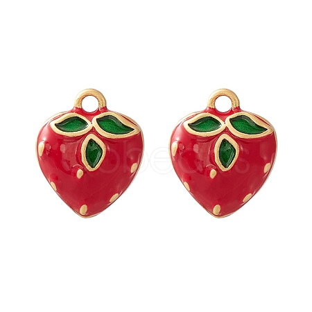 2Pcs Brass Enamel Charms KK-YW0001-70-1