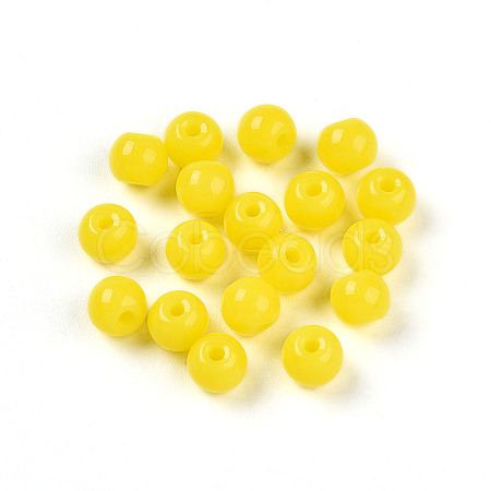 Opaque Solid Color Glass Beads X1-GLAA-N007-4mm-A09-1