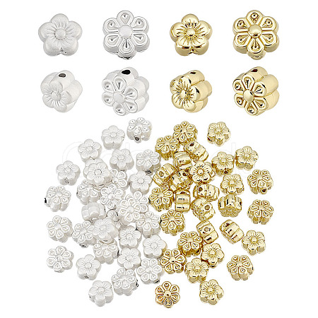 4 Styles Rack Plating Alloy Beads FIND-PH0022-64-1