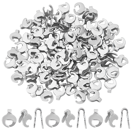 100Pcs 201 Stainless Steel Pendant Bails STAS-DC0012-47-1
