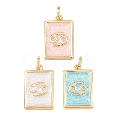 Brass Enamel Pendants KK-CBA62C2-01I-1