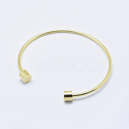 Eco-Friendly 316 Surgical Stainless Steel Cuff Bangle Making STAS-I078-02G-NR-1