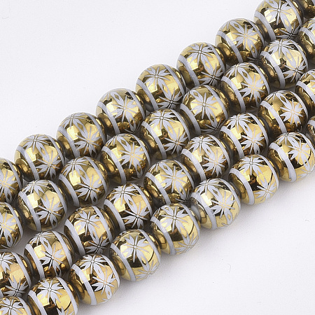Electroplate Glass Beads Strands X-EGLA-S177-10A-06-1