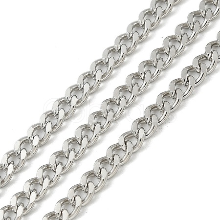 Rack Plating Brass Curb Chains KK-K392-60P-1