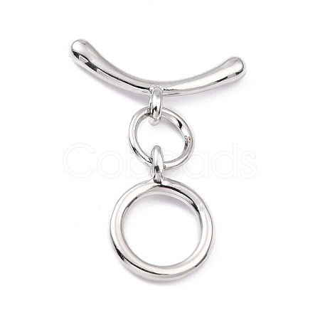 Rack Plating Brass Toggle Clasps X-KK-B036-09P-1
