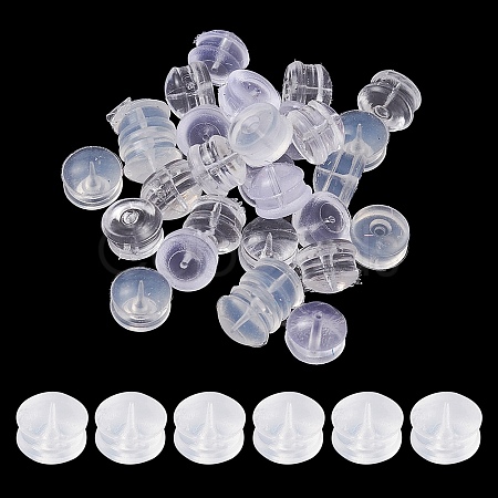 30Pcs 3 Style Silicone & Rubber Ear Nuts SIL-YW0001-17-1