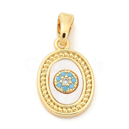 Brass Micro Pave Cubic Zirconia Pendents KK-M303-01G-06-1