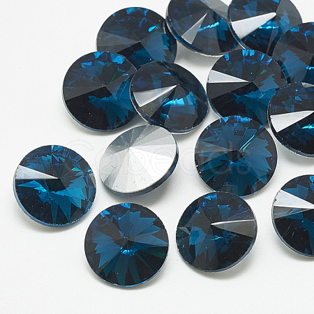 Pointed Back Glass Rhinestone Cabochons RGLA-T086-12mm-14-1