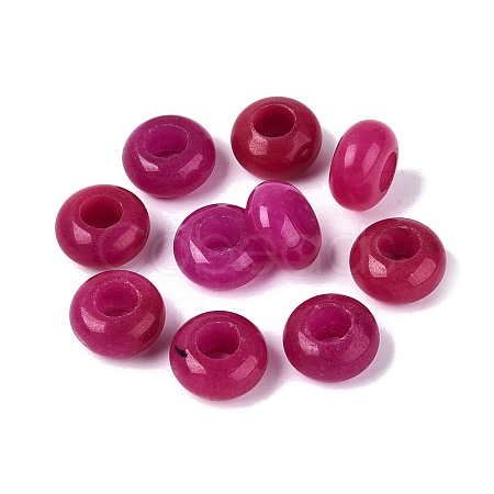 Dyed Natural White Jade European Beads G-N359-17A-13-1
