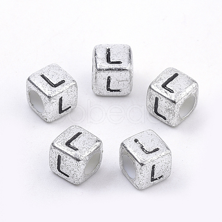 Plated Acrylic Beads PB43C9308-L-1