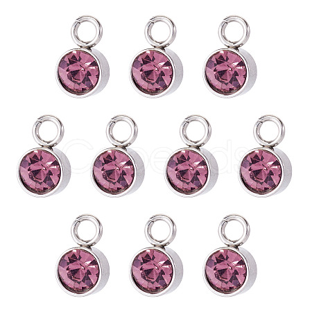 10Pcs Glass Rhinestone Charms STAS-TA0003-26H-1