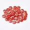 2-Hole Flat Round Resin Sewing Buttons for Costume Design, Coral, 11.5x2mm, Hole: 1mm