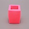 Food Grade Silicone Molds, Fondant Molds, Baking Molds, Chocolate, Candy, Biscuits, UV Resin & Epoxy Resin Jewelry Making, Cuboid with Honeycomb, Hot Pink, 68.5x67.5x84.5mm, Inner Diameter: 42x43mm