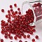 6/0 Glass Seed Beads, Silver Lined Round Hole, Round, Red, 4mm, Hole: 1.5mm, about 1000pcs/100g