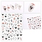 Halloween Paper Nail Art Stickers, Self-Adhesive Nail Design Art, for Nail Toenails Tips Decorations, Mixed Shapes, 13x8cm